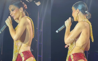 Maiara passa por perrengue no palco em Goiás e assume cabelo natural após peruca soltar