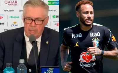 Camisa 10 de volta: Ancelotti prevê Neymar em campo contra a Escócia