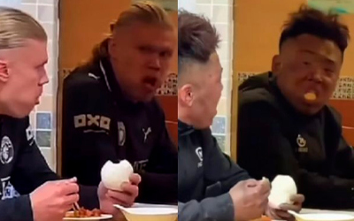 Cena de jogador norueguês assustado diante do espelho é montagem feita com IA